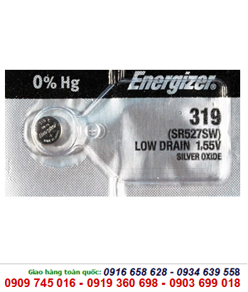 Energizer 319,SR527SW, Pin đồng hồ đeo tay 1,55v Silver Oxide Energizer 319,SR527SW 